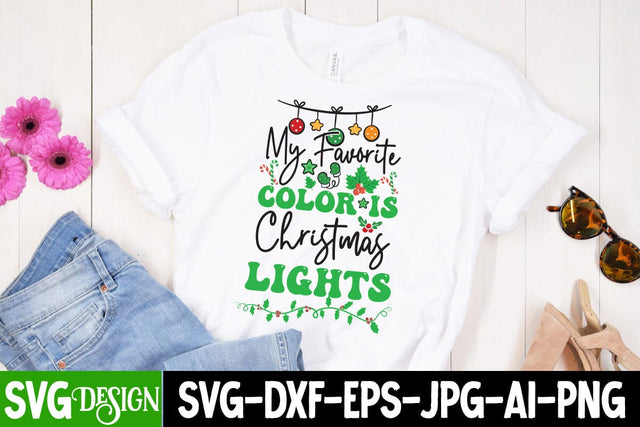 My Favorite Color is Christmas Lights SVG Design, Christmas Sublimation Design PNG, Christmas Sublimation ,Christmas Sublimation Bundle,Christmas Sublimation PNG SVG BlackCatsMedia 