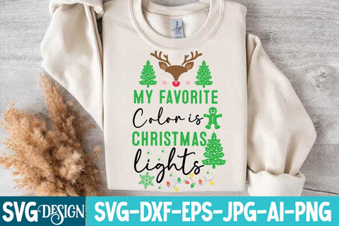 My Favorite Color is Christmas Lights SVG Design,Christmas SVG Design, Christmas SVG Bundle,Farmhouse Christmas SVG,Funny Christmas SVG Design SVG BlackCatsMedia 