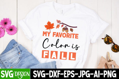 My Favorite Color is Fall SVG Design ,Fall Svg Design,Thanksgiving Svg Design,Autumn Svg Design,Fall Round Sign Svg ,Fall Shirt Design,Fall Sublimation Design SVG BlackCatsMedia 
