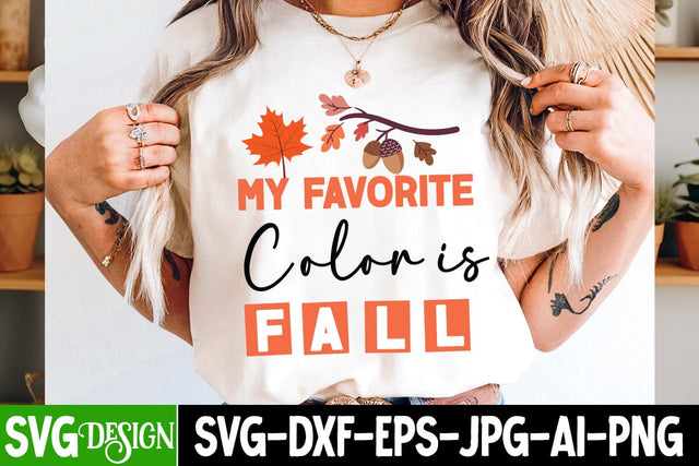 My Favorite Color is Fall SVG Design ,Fall Svg Design,Thanksgiving Svg Design,Autumn Svg Design,Fall Round Sign Svg ,Fall Shirt Design,Fall Sublimation Design SVG BlackCatsMedia 