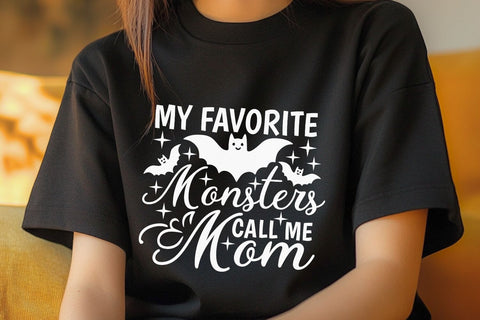 My Favorite Monsters Call Me Mom| Halloween Mom SVG Cutting Files. SVG CosmosFineArt 