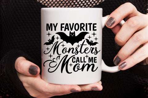 My Favorite Monsters Call Me Mom| Halloween Mom SVG Cutting Files. SVG CosmosFineArt 