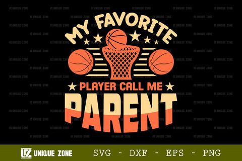 My Favorite Player Call Me Dad SVG Tshirt Bundle Basket Ball Quote Design, SVG Unique Zone 
