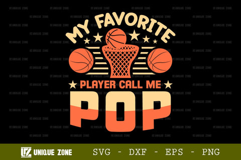 My Favorite Player Call Me Dad SVG Tshirt Bundle Basket Ball Quote Design, SVG Unique Zone 