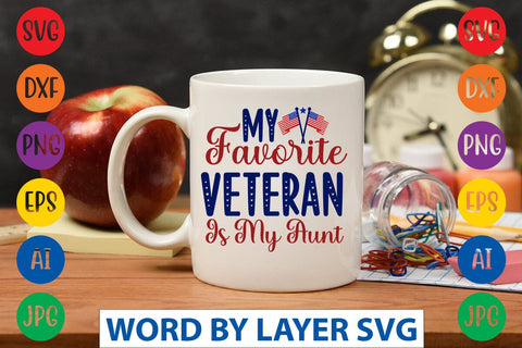 My Favorite Veteran Is My Aunt SVG DESIGN SVG Rafiqul20606 