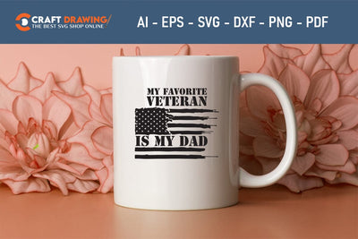 My Favorite Veteran Is My Grandpa Veteran Svg, Military Svg, Patriotic Svg, Veteran Png, Soldier Svg, Army Svg, Veterans Day Svg - Printable, Cricut & Silhouette Files SVG Debashish Barman 