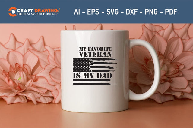 My Favorite Veteran Is My Grandpa Veteran Svg, Military Svg, Patriotic Svg, Veteran Png, Soldier Svg, Army Svg, Veterans Day Svg - Printable, Cricut & Silhouette Files SVG Debashish Barman 