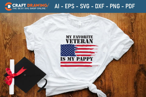 My Favorite Veteran Is My Pappy Veteran Svg, Military Svg, Patriotic Svg, Veteran Png, Soldier Svg, Army Svg, Veterans Day Svg - Printable, Cricut & Silhouette Files SVG Debashish Barman 