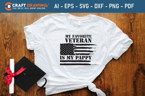 My Favorite Veteran Is My Pappy Veteran Svg, Military Svg, Patriotic Svg, Veteran Png, Soldier Svg, Army Svg, Veterans Day Svg - Printable, Cricut & Silhouette Files SVG Debashish Barman 