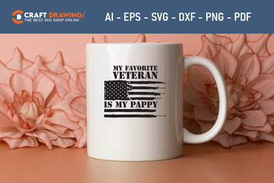 My Favorite Veteran Is My Pappy Veteran Svg, Military Svg, Patriotic Svg, Veteran Png, Soldier Svg, Army Svg, Veterans Day Svg - Printable, Cricut & Silhouette Files SVG Debashish Barman 