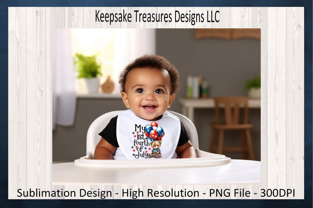 My First 4th Of July Teddy Bear, Sublimation PNG, Babies First, 4th of July Party, Digital Download, Happy 4th Of July, Printable PNG Sublimation Keepsake Treasures Designs LLC. 