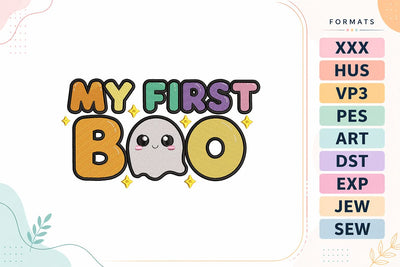 My First Boo Ghost Letter O Embroidery Design Embroidery/Applique DESIGNS sg embroidery 