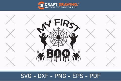 My First Boo Halloween Svg Svg, Halloween Svg , Halloween Clipart, Ghost Svg, Halloween Shirt Svg, Hippie Svg, Retro Svg, Svg Bundle, Sublimation Designs SVG Debashish Barman 