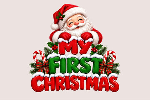 My First Christmas Clipart PNG Sublimation SVGArt 