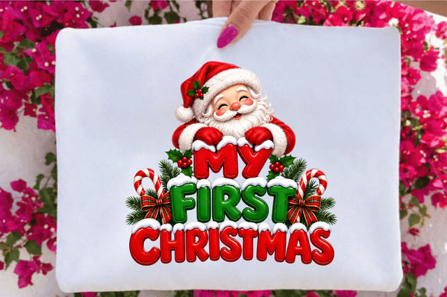 My First Christmas Clipart PNG Sublimation SVGArt 