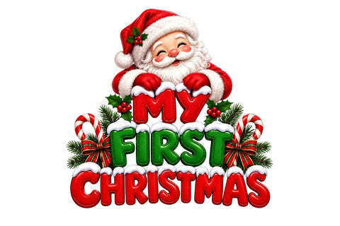 My First Christmas Clipart PNG Sublimation SVGArt 