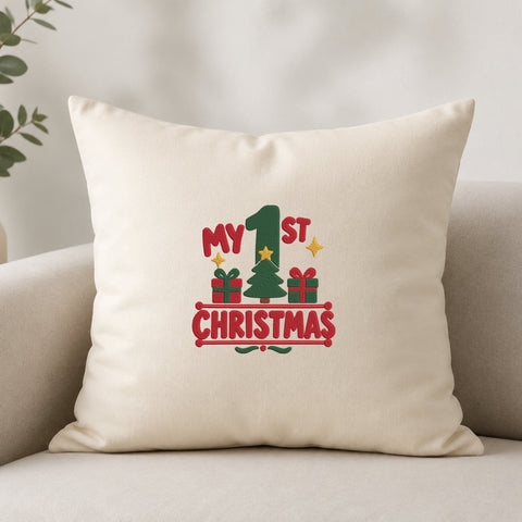 My First Christmas Embroidery Design – Baby 1st Christmas Machine Embroidery File, Christmas Tree Gift Holiday Design Embroidery/Applique DESIGNS PatternFeed8 