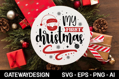 My First Christmas Sign Svg Design SVG designmaster24 