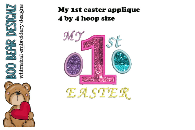 My First Easter Embroidery design Embroidery/Applique DESIGNS Boo Bear Designz 