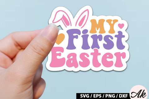 My first easter Retro Sticker SVG akazaddesign 