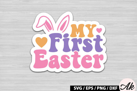 My first easter Retro Sticker SVG akazaddesign 