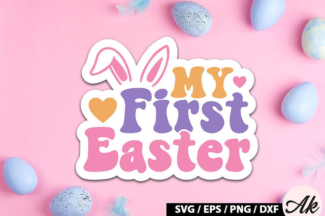 My first easter Retro Sticker SVG akazaddesign 