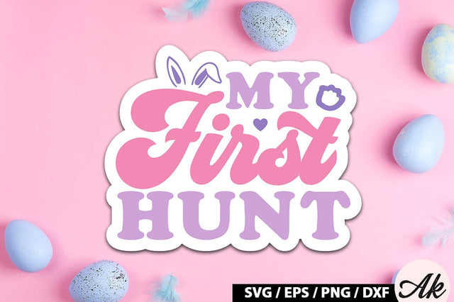 My first hunt Retro Sticker SVG akazaddesign 