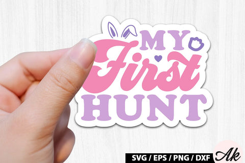 My first hunt Retro Sticker SVG akazaddesign 