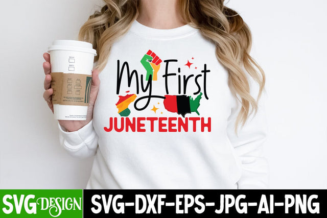 My First Juneteenth SVG Cut File, My First Juneteenth SVG Design, Juneteenth Celebrating Black Freedom SVG Cut File, Juneteenth Celebrating Black Freedom SVG Design, Black History SVG Cut File SVG BlackCatsMedia 