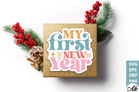 My first new year Stickers Design SVG akazaddesign 