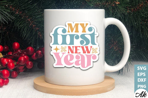 My first new year Stickers Design SVG akazaddesign 