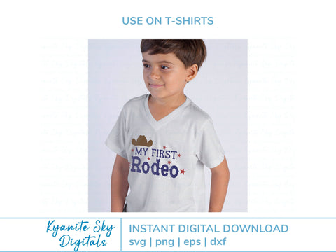 My First Rodeo SVG western quote with stars for shirt or sign SVG Kyanite Sky Digitals 