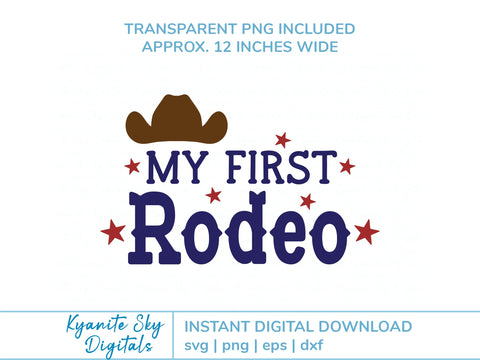 My First Rodeo SVG western quote with stars for shirt or sign SVG Kyanite Sky Digitals 