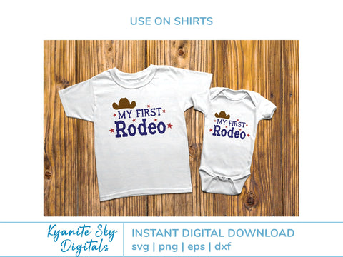 My First Rodeo SVG western quote with stars for shirt or sign SVG Kyanite Sky Digitals 
