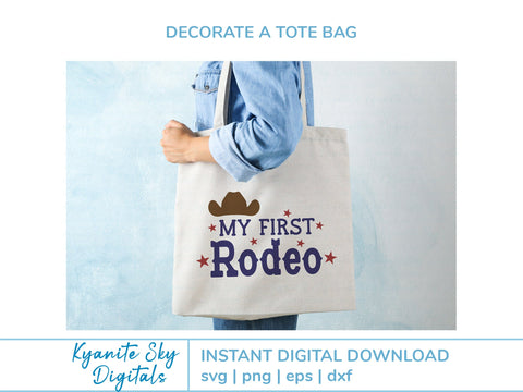 My First Rodeo SVG western quote with stars for shirt or sign SVG Kyanite Sky Digitals 