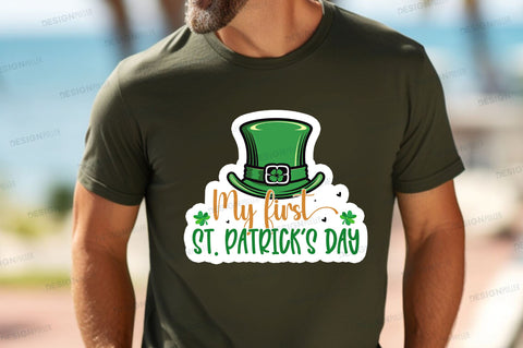 My first st patricks day Sticker Design Sublimation Regulrcrative 