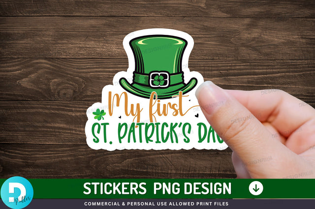 My first st patricks day Sticker Design Sublimation Regulrcrative 