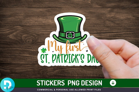 My first st patricks day Sticker Design Sublimation Regulrcrative 