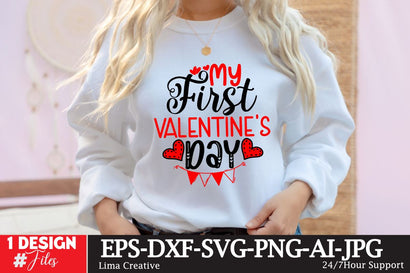 My First Valentines Day SVG Cut File, Valentine's DAy SVG Design SVG Insomnia Std 