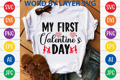 My First Valentine's Day SVG DESIGN SVG Rafiqul20606 