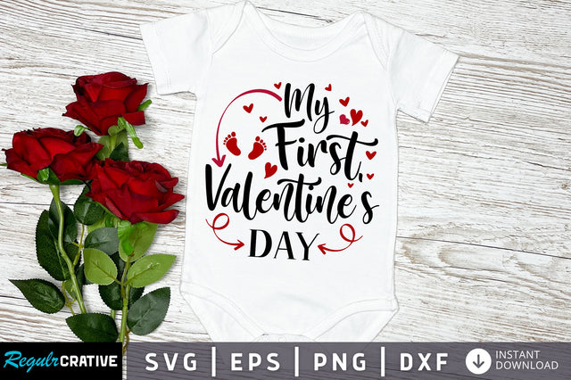 My First Valentines day svg Design SVG Regulrcrative 