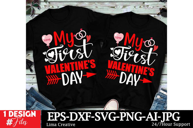 My First Valentines Day T-shirt Design, Valentine's Day SVG Cut File,Valentine's Day T-shirt Design,Happy Valentine's Day ,Valentine's Day Sublimation,Valentine's Day Ttshirt Design Bundle SVG Insomnia Std 