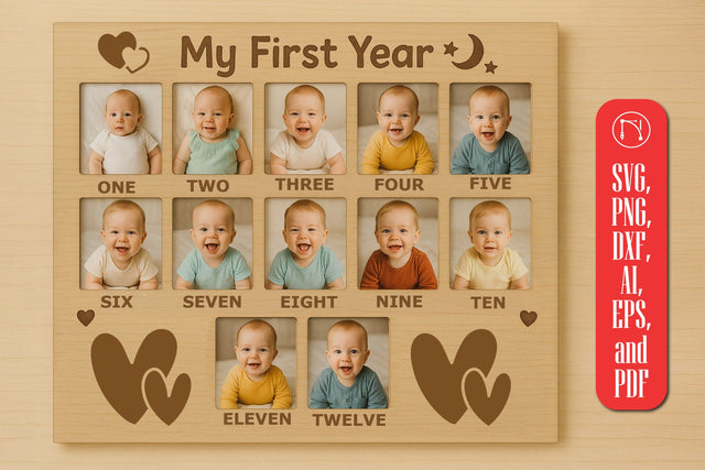 My First Year Photo Frame SVG cut file SVG MD JOYNAL ABDIN 