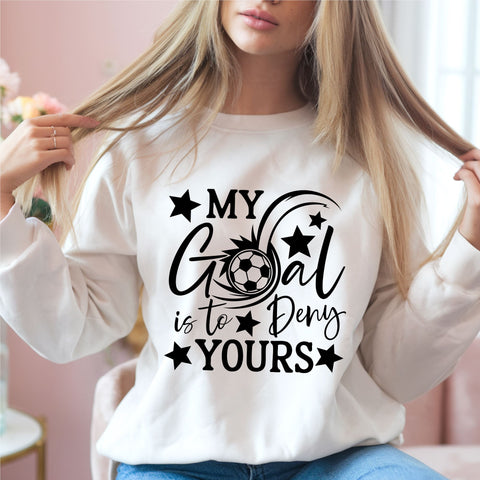 My Goal Is to Deny Yours SVG Design | Soccer Football Goalie Cut File | Sports Quote for Cricut and Silhouette SVG TonisArtStudio 