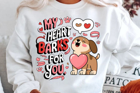 My Heart Barks For You Sublimation Design Sublimation Regulrcrative 