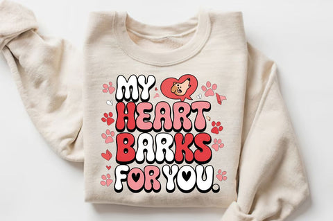 My Heart Barks For You Sublimation Design Sublimation Regulrcrative 