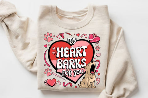 My Heart Barks For You Sublimation Design Sublimation Regulrcrative 