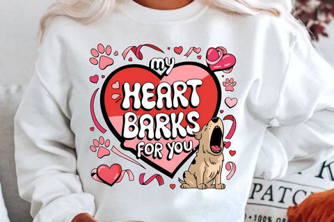 My Heart Barks For You Sublimation Design Sublimation Regulrcrative 