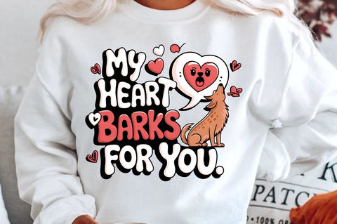 My Heart Barks For You Sublimation Design Sublimation Regulrcrative 