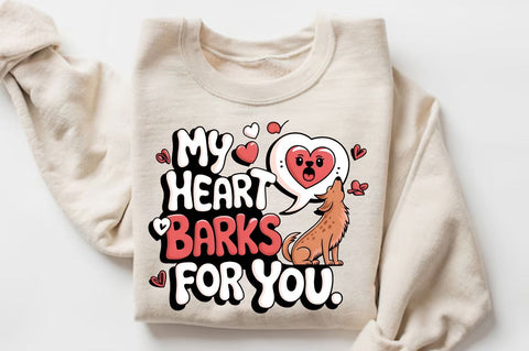 My Heart Barks For You Sublimation Design Sublimation Regulrcrative 